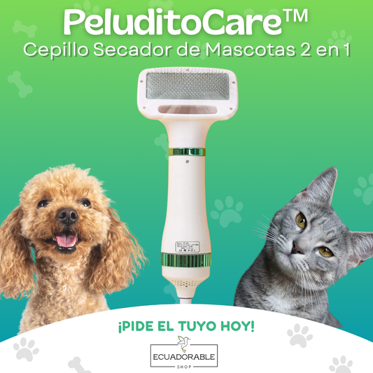 🐶PeluditoCare™ Seca, Cepilla y Consiente a tu Mascota en Minutos