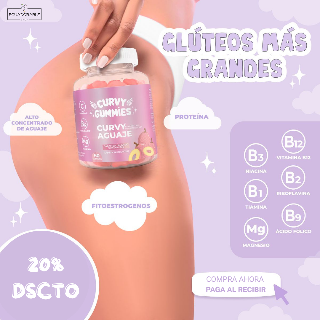 💖 Curvy Gummies | Moldea tu figura de forma natural y deliciosa