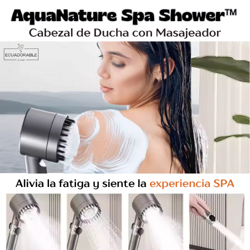 🚿 AquaNature Spa Shower™ - Cabezal de Ducha con Masajeador