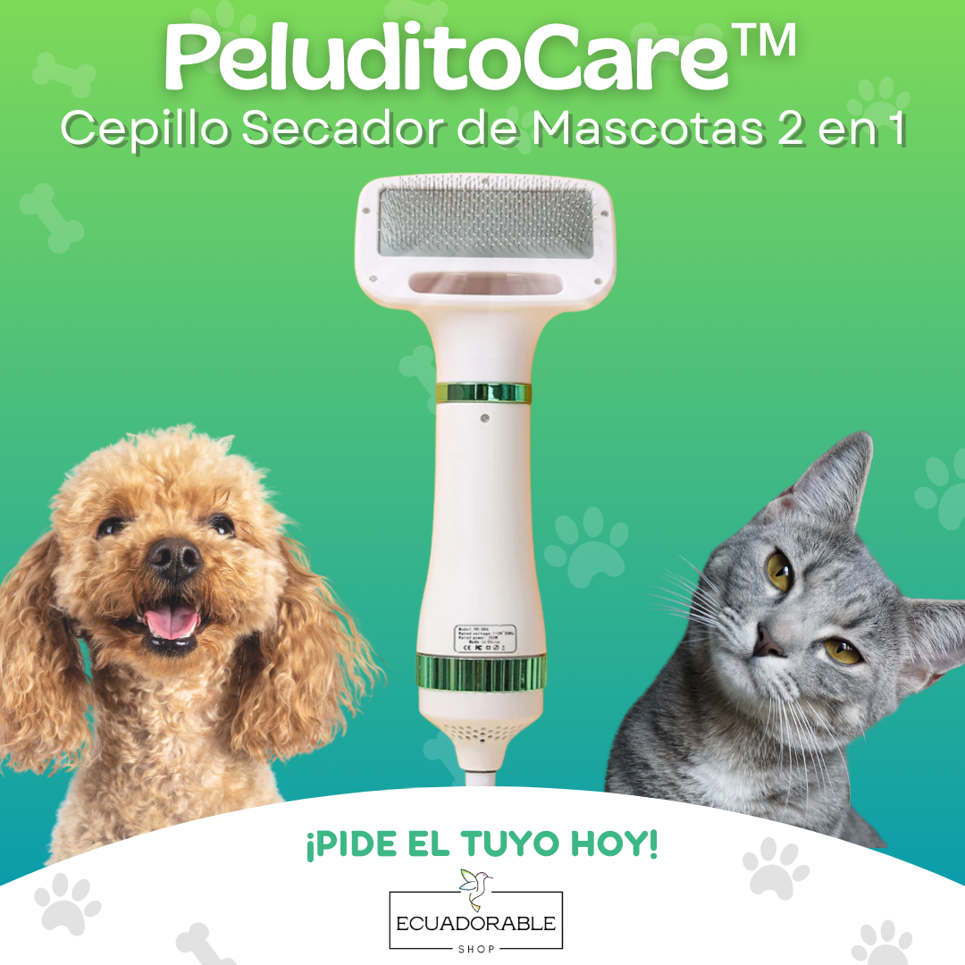 🐶PeluditoCare™ Seca, Cepilla y Consiente a tu Mascota en Minutos