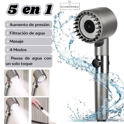 🚿 AquaNature Spa Shower™ - Cabezal de Ducha con Masajeador